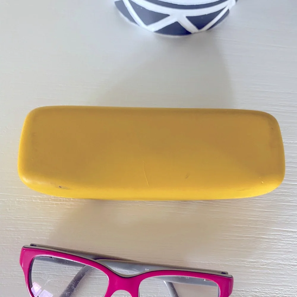 Ray-Ban RB1527 3575 Kids Eyeglasses Frames Grey Pink Rectangular W/ Case
